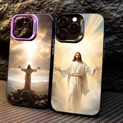 Faith C-Christian R-Religious Jesus Phone Case For iPhone 17, 16,15,14,13,12,11 Plus,Pro Max, Colorful Silver Funda Cover