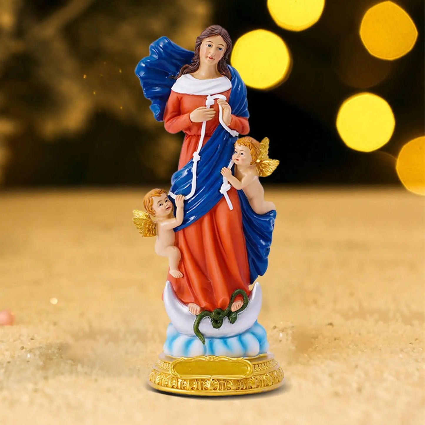Resin Figures Mother Statue Decor Christmas Collectible Angel Sculpture