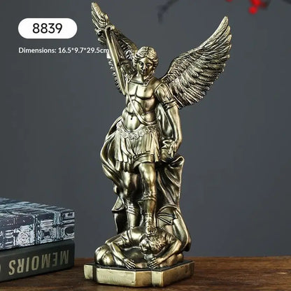 New St. Michael Statue For Home Protection Catholic Saint Sculpture Christian Gift Idea Resin Decor Church Altar Figure