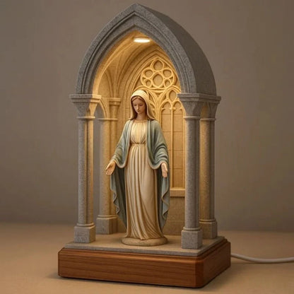 Virgin Mary Resin Statue Classic Religious Figurine Desktop Decoration Home Ornament Catholic Art Craft Gift For Spiritual