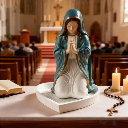 CQMF-Virgin Mary Rosary Holder, Virgin Mary Statue - Blessed Mother Figurine, Gift For Women, Ideal Catholic Home Decor