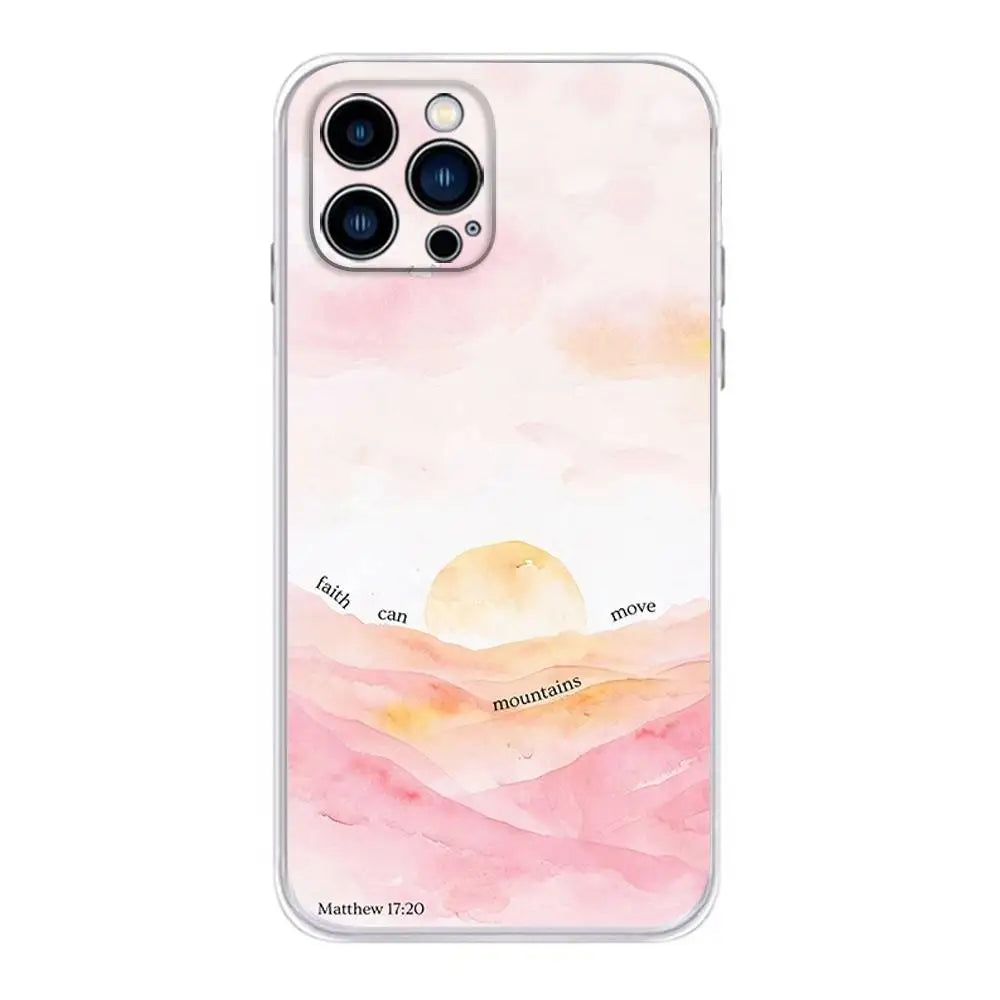 Bible Jesus Christian Verse Phone Case For iPhone 17,16,15,14,13,12,11, Plus,Pro,Max,XR,XS,Plus,E,Mini Transparent Soft Cover