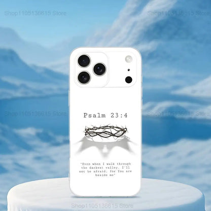 Verses Belief Jesus Bible Phone Case For iPhone 16,15,14,13,12,11,17 Pro,Max,Plus,X,XS,XR,SE,Mini Transparent Soft Cover