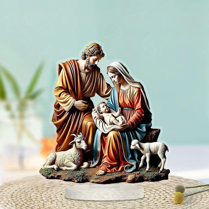 Virgin Mary Statue Crafts Holy Family Statues for Table Living Room Bedroom