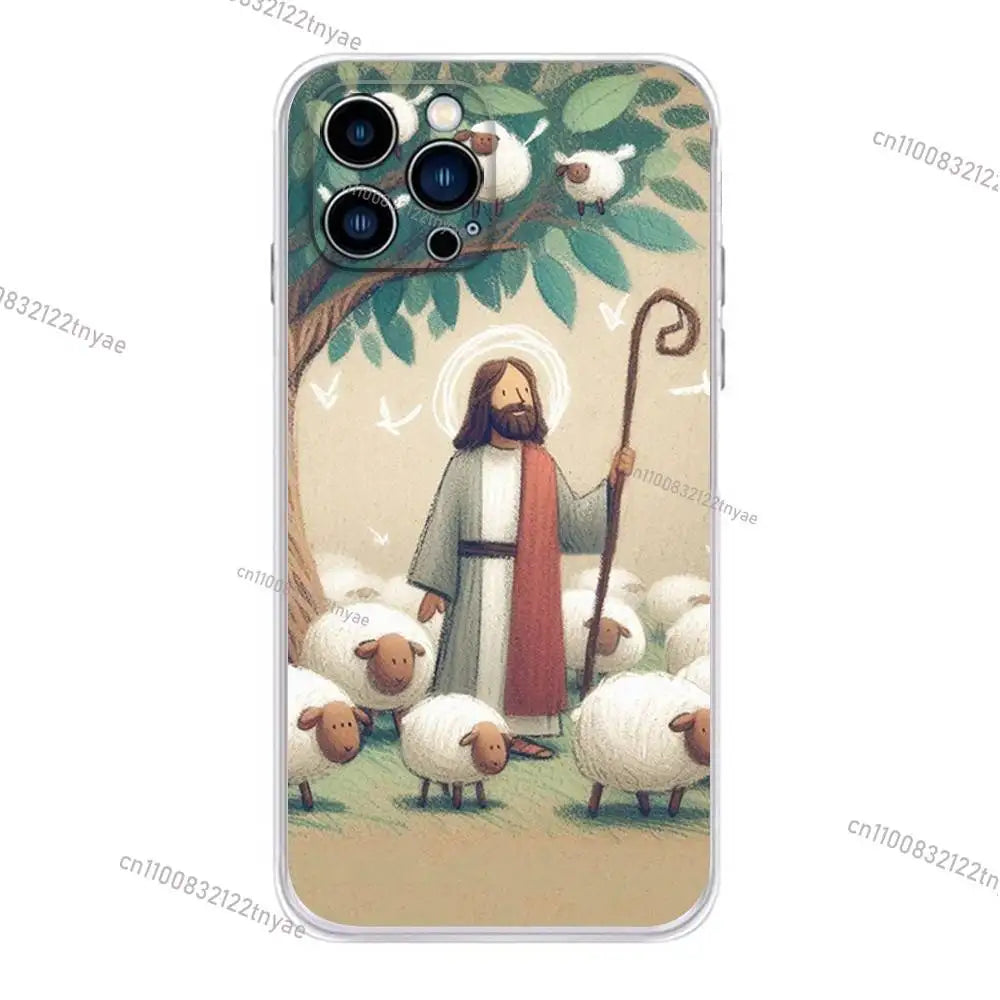 Bible Jesus Christian Verse Phone Case For iPhone 17,16,15,14,13,12,11, Plus,Pro,Max,XR,XS,Plus,E,Mini Transparent Soft Cover