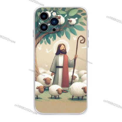 Bible Jesus Christian Verse Phone Case For iPhone 17,16,15,14,13,12,11, Plus,Pro,Max,XR,XS,Plus,E,Mini Transparent Soft Cover