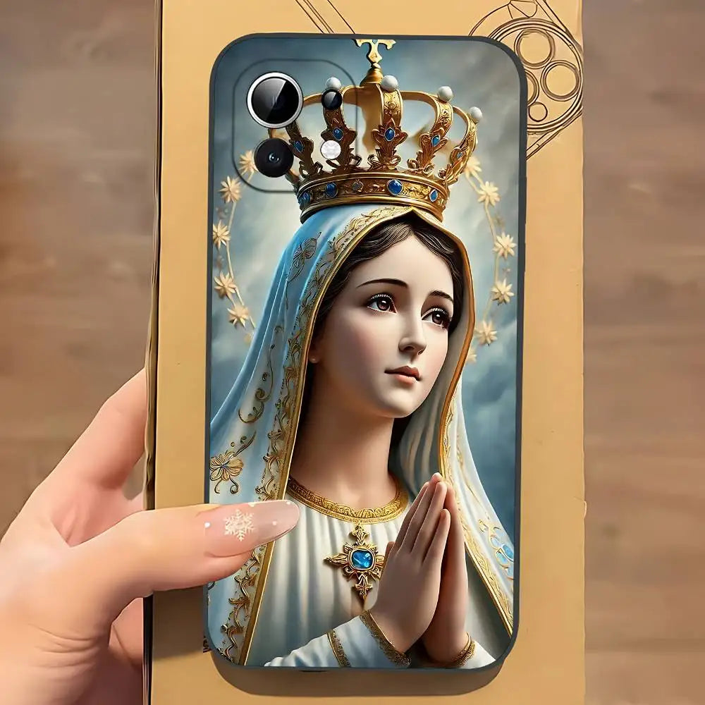 Virgin De Guadalupe Virgen Mary Slim Black Phone Case: Snug Fit For Xiaomi 12,11,12S Ultra & Redmi Note 11,10T,9,9A,8Pro,8T,5G