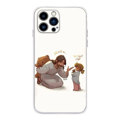 Bible Jesus Christian Verse Phone Case For iPhone 17,16,15,14,13,12,11, Plus,Pro,Max,XR,XS,Plus,E,Mini Transparent Soft Cover