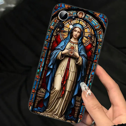Virgin De Guadalupe Virgen Mary Slim Black Phone Case: Snug Fit For Xiaomi 12,11,12S Ultra & Redmi Note 11,10T,9,9A,8Pro,8T,5G