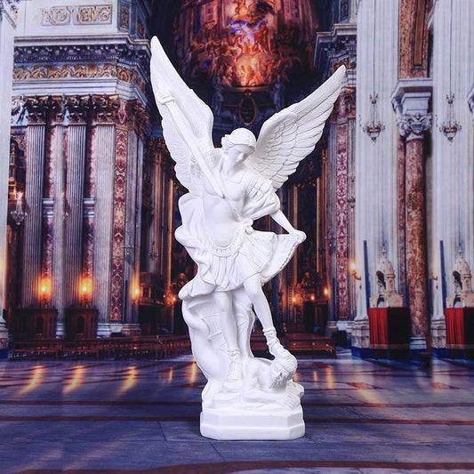 Resin Crafts White St. Milecas Angel Statue Decoration Christmas Decoration Gift