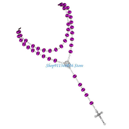 Crystal Beads Rosary Catholic Necklace Rosary First Communion Rosary Gift
