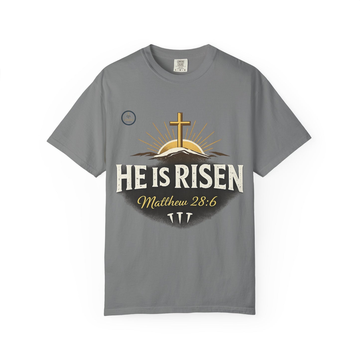 He Is Risen T-Shirt — Matthew 28:6 Easter Christian Tee