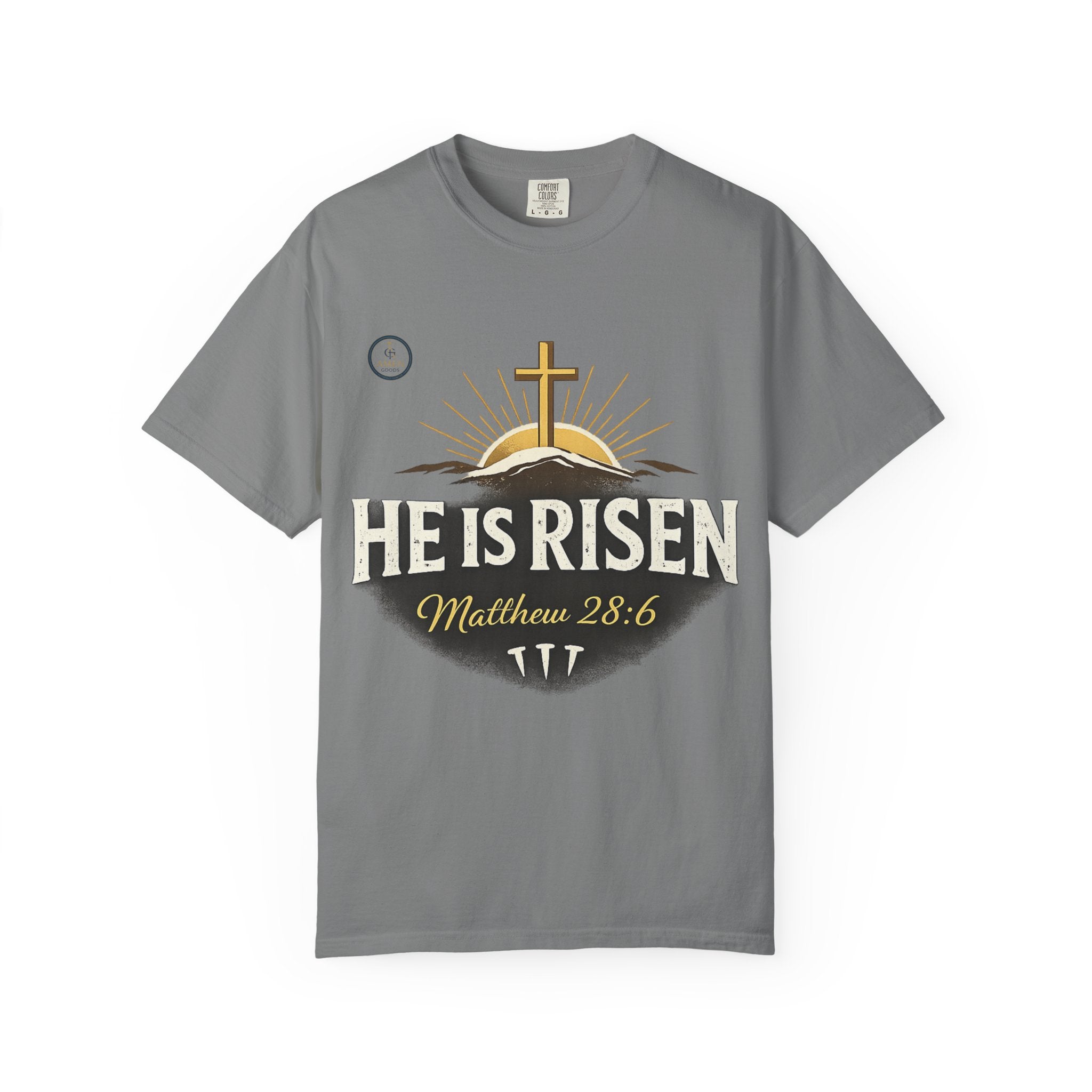He Is Risen T-Shirt — Matthew 28:6 Easter Christian Tee