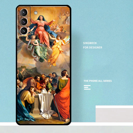 Virgin Mary of Hope Catholic Religious Art Case For Samsung Galaxy S25 Ultra S21 S22 S23 S24 Ultra S20 Plus S25 FE Phone Cover