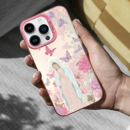 Belief Virgin De Guadalupe Phone Case For iPhone 16,15,14,17,13,12,11,Mini,Pro,SE,XS,MAX Pink Matte Silicone Cover