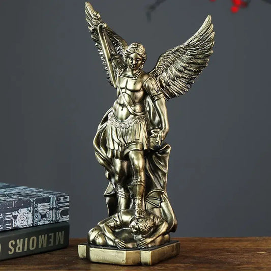 New St. Michael Statue For Home Protection Catholic Saint Sculpture Christian Gift Idea Resin Decor Church Altar Figure