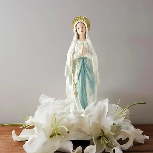 Virgin Mary Statue Religious Sculpture Decoration Desktop Catholic Mary Figurines For Home Wedding Church Display School