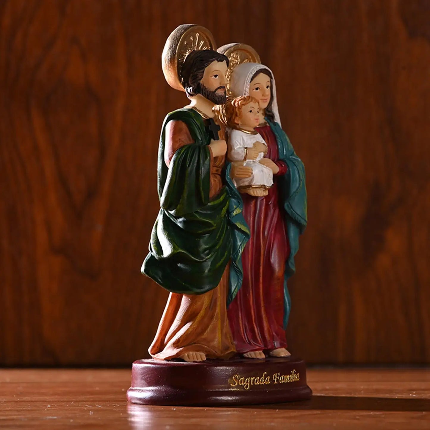5.5" Holy Family Child Mary Mother Joseph Resin Statue Figurine Catholic Religious Collectible Gift