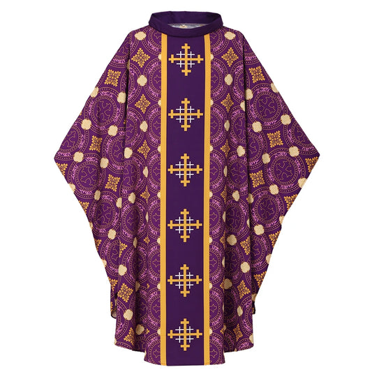 Men's Church Pastor Celebrant Chasuble Priest Vintage Robe Gown Cape Cassock Vestment