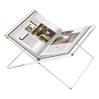 X-Shaped Book Holder Stand Extra Thick Clear Acrylic Book Holder Holder for Displaying Recipe Picture Bibles Textbooks Art Books