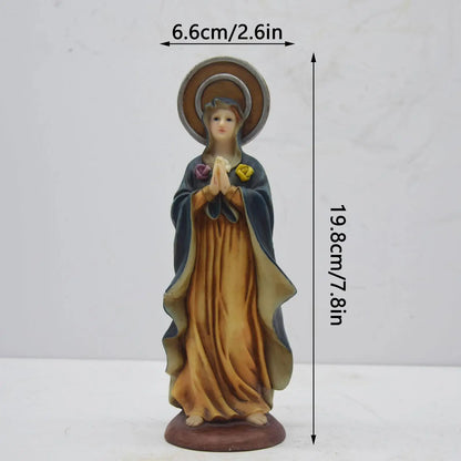 7.8inch Virgin Mary Figurine Resin Craft Lightweight Catholic Sculpture