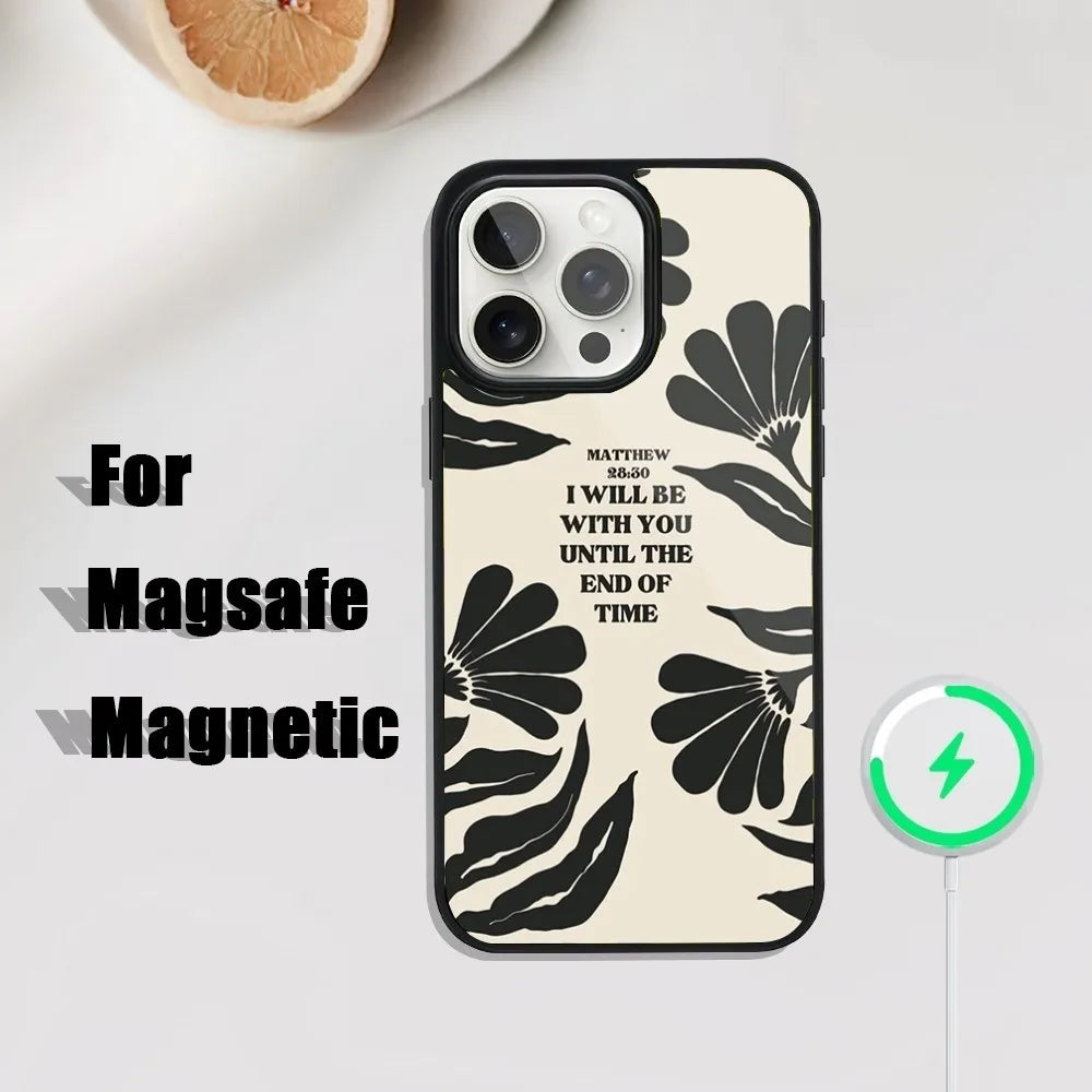 Bible Verse Jesus Christ Phone Case For iPhone 16,15,14,13,12,11,Plus,Pro,Max Mini Magsafe Magnetic Wireless Charging