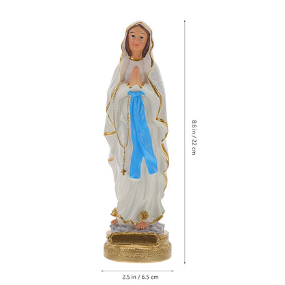 Virgin Mary Statue Resin Decorative Ornament Religious Decor Desktop Catholic Church Adornment Church Decoration