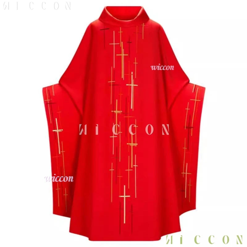 Halloween Costumes Medieval Papa Emeritus Cape Cosplay Middle Ages Black Cloak Full Set Prayer Robes Church Halloween Party Suit