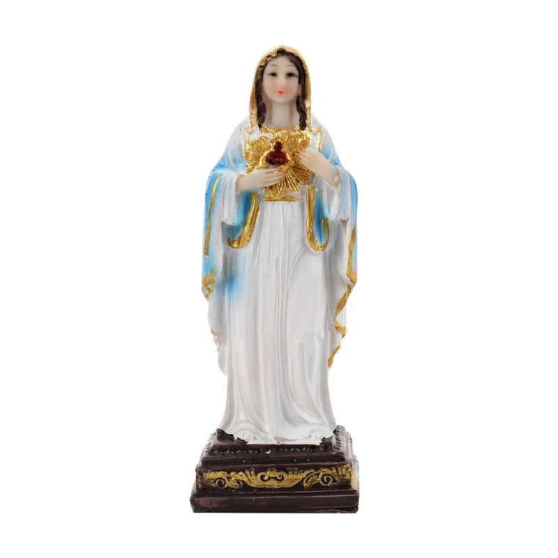 Sacred Mother Holy Father Sculpture Resins Figurine Christian Statue Collectible Ornament Catholic Religious Gift 87HA