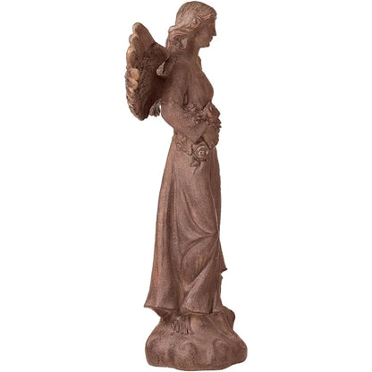 Large Tall English Tudor Angel Garden Statue Sculpture Catholic Religious Holy Decor Outdoor Garden Front Porch