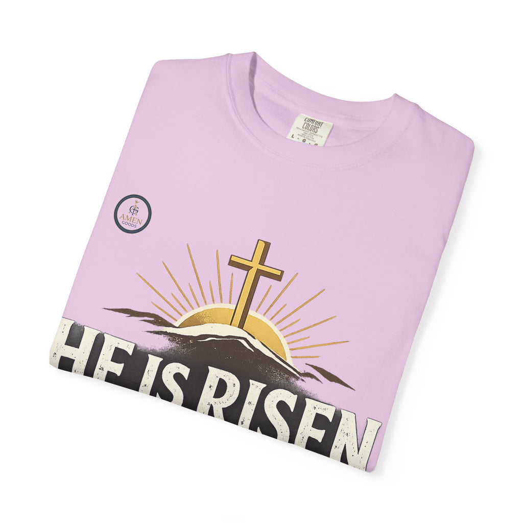 He Is Risen T-Shirt — Matthew 28:6 Easter Christian Tee