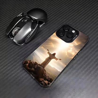 Faith C-Christian R-Religious Jesus Phone Case For iPhone 17, 16,15,14,13,12,11 Plus,Pro Max, Colorful Silver Funda Cover