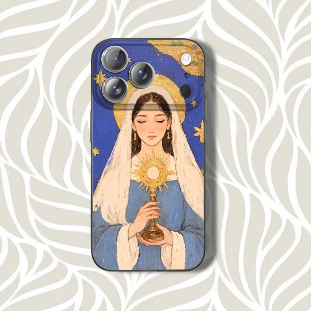 V-Virgen Mary B-BibleS Phone Case For iPhone 16,14,11,17,13,15,12,Air,Plus,Pro,Max,E,Mini Frosted for MagSafe Magnetic Grey