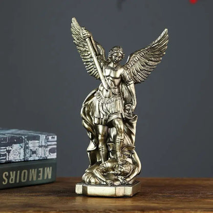 New St. Michael Statue For Home Protection Catholic Saint Sculpture Christian Gift Idea Resin Decor Church Altar Figure