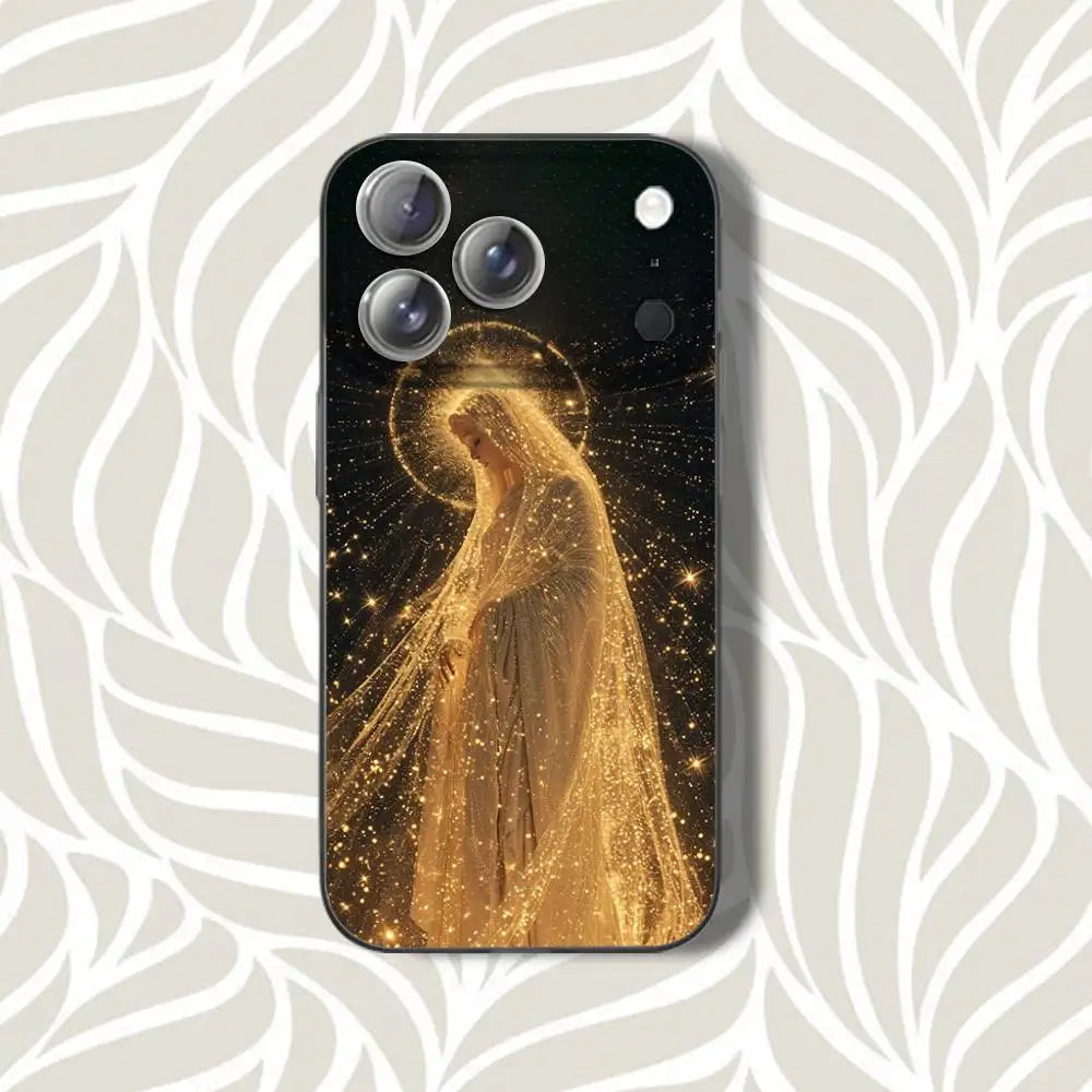 V-Virgen Mary B-BibleS Phone Case For iPhone 16,14,11,17,13,15,12,Air,Plus,Pro,Max,E,Mini Frosted for MagSafe Magnetic Grey