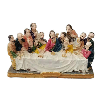 Collection Last Supper Statue Table Top Decoration Holy Religious Figurine House Home Office Car Decor,7"