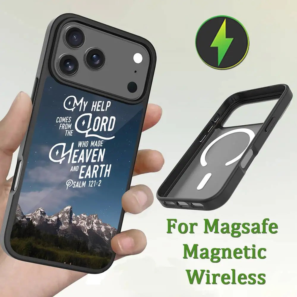 Verses Belief Jesus Bible Phone For iPhone 17,12,11,16,15,13,14,Pro,Max,Plus,Mini, For Magsafe,Magnetic Wireless Charging Case