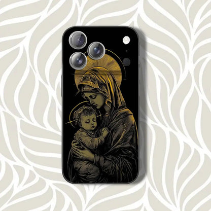 V-Virgen Mary B-BibleS Phone Case For iPhone 16,14,11,17,13,15,12,Air,Plus,Pro,Max,E,Mini Frosted for MagSafe Magnetic Grey