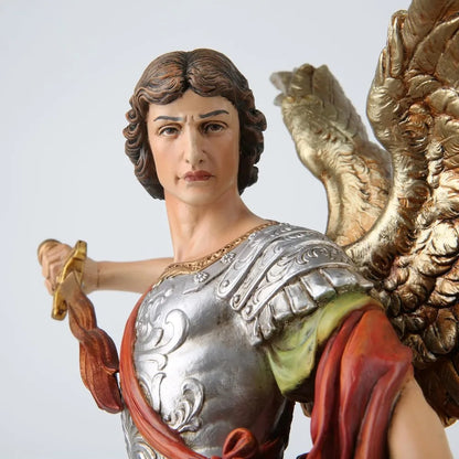 BC Catholic St. Michael Statue, 17 H Archangel Figure, Indoor Statue,Patron of Exorcism & Spiritual Defense, Collectable Figurin