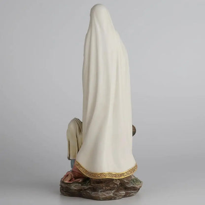 12 Handcrafted Fatima Virgin Mary Statue with Kids, Blessed Catholic Home Decor
