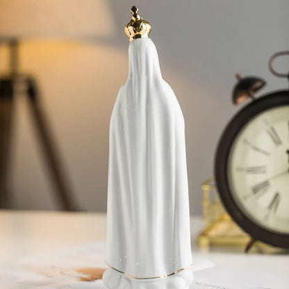 Our Lady of Fatima Ceramic Statue - Sacred Artifacts Home Decor Family Rose Church Holy Ornament
