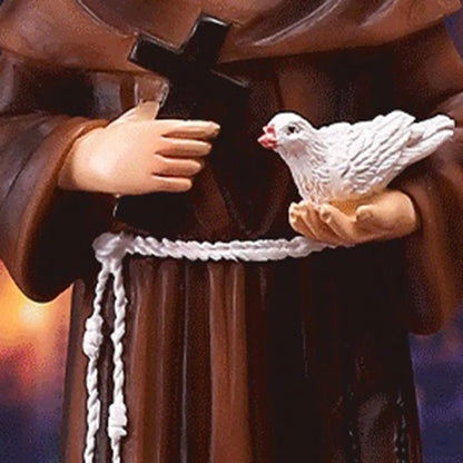 Saint Francis of Assisi Statue Decorative Resin Catholic Statues Home Decor
