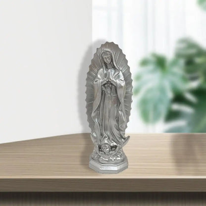 Resin Mary Statue Figure Blessed Mother Ornament Figurine Handmade for Patio Wedding Gift Tabletop Outdoor Decor
