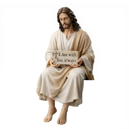 Jesus Figurine Baby Jesus Statue Handmade Jesus Resin Desk Figurine Hand Painted Christian Statue for Car Dashboard Home Office