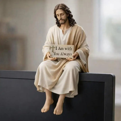 Jesus Figurine Baby Jesus Statue Handmade Jesus Resin Desk Figurine Hand Painted Christian Statue for Car Dashboard Home Office