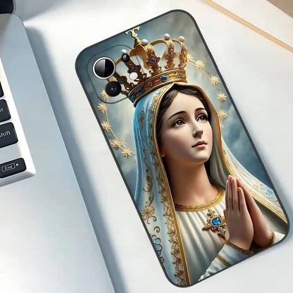 Virgin De Guadalupe Virgen Mary Slim Black Phone Case: Snug Fit For Xiaomi 12,11,12S Ultra & Redmi Note 11,10T,9,9A,8Pro,8T,5G
