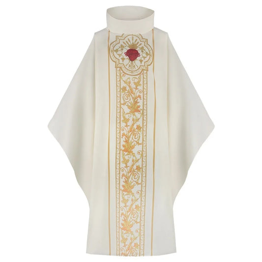 New Printed Church Pastor Celebrant Chasuble Priest Vintage Robe Gown Cape Cassock Vestment White Red Green Purple