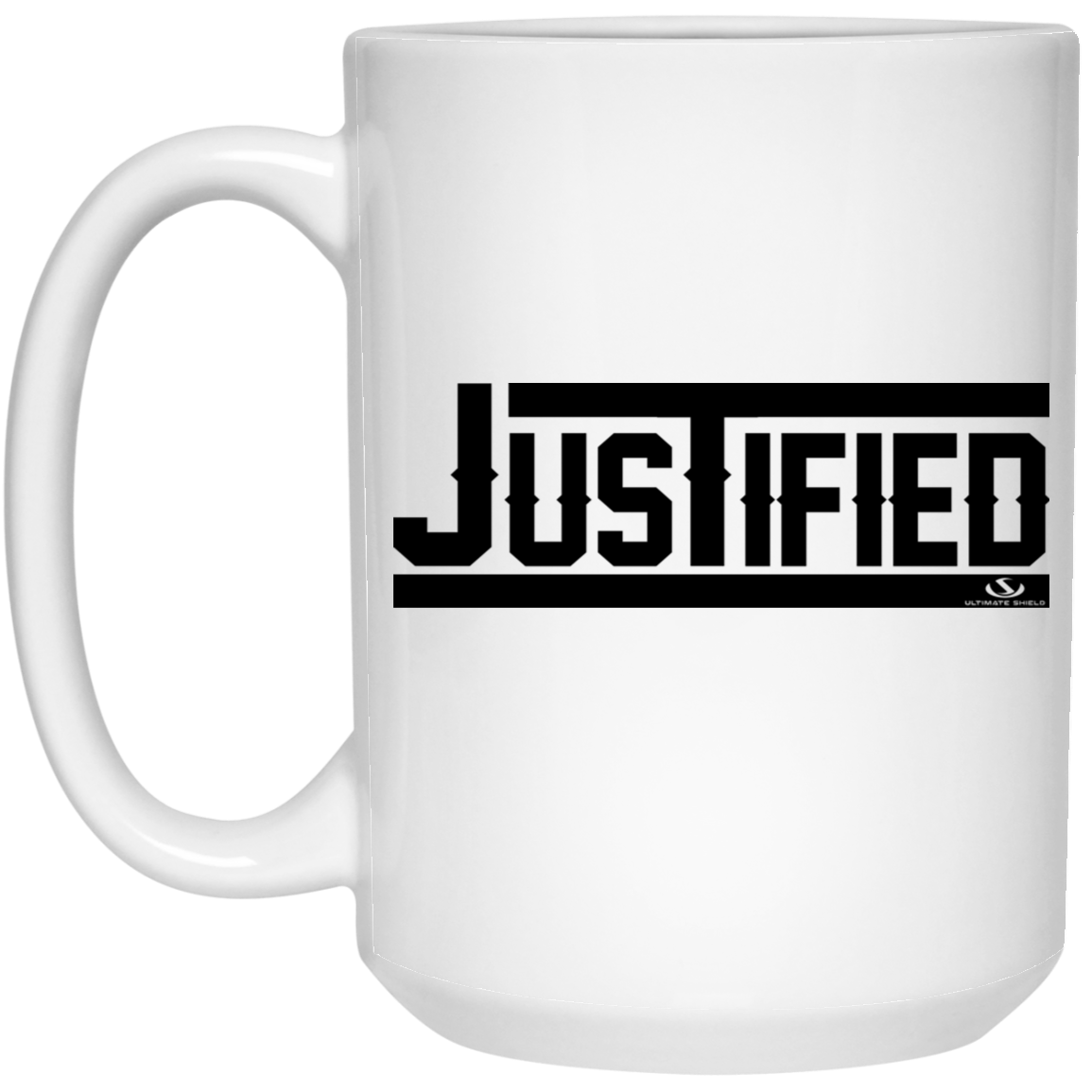 JUSTIFIED 15 oz. White Mug