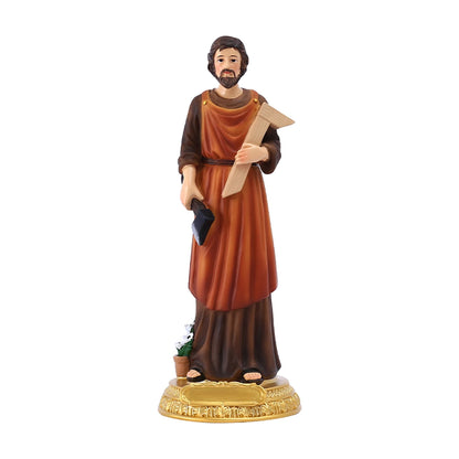 Saint Joseph Carrying Child Jesus Statues Religious Figurines Resin Model Sculpture St. Joseph God Christ Church Desk Décor
