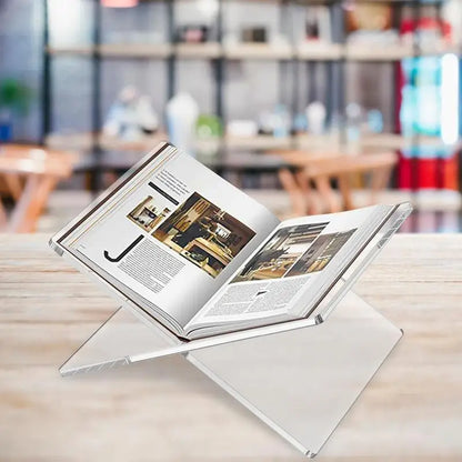 X-Shaped Book Holder Stand Extra Thick Clear Acrylic Book Holder Holder for Displaying Recipe Picture Bibles Textbooks Art Books
